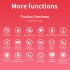 M8 Smart Watch Sleep Heart Rate Blood Pressure Blood Oxygen Monitor IP67 Waterproof Fitness Pedometer Watch For Smart Phones Tablet black