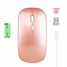 M80 2 4G Wireless Rechargeable Charging Mouse Ultra Thin Silent Office Notebook Opto electronic Mouse Rose gold