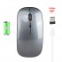 M80 2 4G Wireless Rechargeable Charging Mouse Ultra Thin Silent Office Notebook Opto electronic Mouse gray