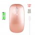 M80 2 4G Wireless Rechargeable Charging Mouse Ultra Thin Silent Office Notebook Opto electronic Mouse Rose gold