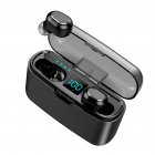 M8W TWS Earphones Portable Digital Display HD Call Earpiece Wireless Bluetooth 5 0 In Ear Sports Headset Support for iOS Android Phones black