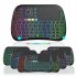 M9 Smart Wireless Mini Keyboard Bluetooth compatible 2 4g Dual Mode Touchpad Colorful Backlight Keyboard black English Russian
