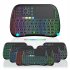 M9 Smart Wireless Mini Keyboard Bluetooth compatible 2 4g Dual Mode Touchpad Colorful Backlight Keyboard black English