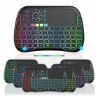 M9 Smart Wireless Mini Keyboard Bluetooth-compatible 2.4g Dual Mode Touchpad Colorful Backlight Keyboard black English