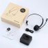M97 Wireless Headsets 17 Hours Playtime Headphones with Charging Base Black
