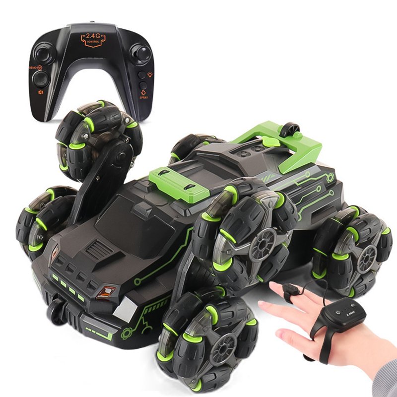 Remote Control Car Toy 6-Wheel Spray Double-Sided Twisting Stunt Drift Car 4wd Gesture Sensing RC Vehicle 
