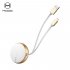 MCDODO Circle Series Lightning Cable Mini Easy Organized Retractable Design Cute Charging Cable for iPhone iPad 90cm  White
