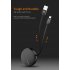 MCDODO Circle Series Lightning Cable Mini Easy Organized Retractable Design Cute Charging Cable for iPhone iPad 90cm  Black