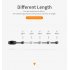 MCDODO Circle Series Lightning Cable Mini Easy Organized Retractable Design Cute Charging Cable for iPhone iPad 90cm  Black