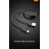 MCDODO Circle Series Lightning Cable Mini Easy Organized Retractable Design Cute Charging Cable for iPhone iPad 90cm  Black