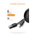 MCDODO Circle Series Lightning Cable Mini Easy Organized Retractable Design Cute Charging Cable for iPhone iPad 90cm  Black