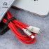 MCDODO Smart Series Auto Disconnect Lightning Cable for iPhone iPad 1 2m Sliver Red