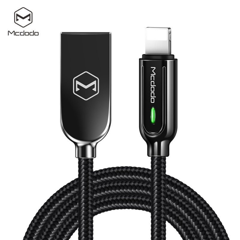 MCDODO Smart Series Auto Disconnect 8-pin Cable for iPhone iPad 1.8m Black