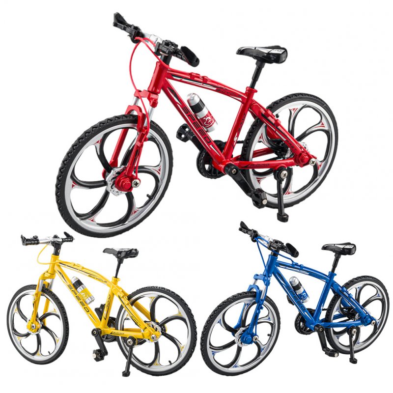 1:8 Simulation Mountain Bike Flat Head Alloy Sliding Steering Bicycle Model Ornaments For Collection Home Decoration 