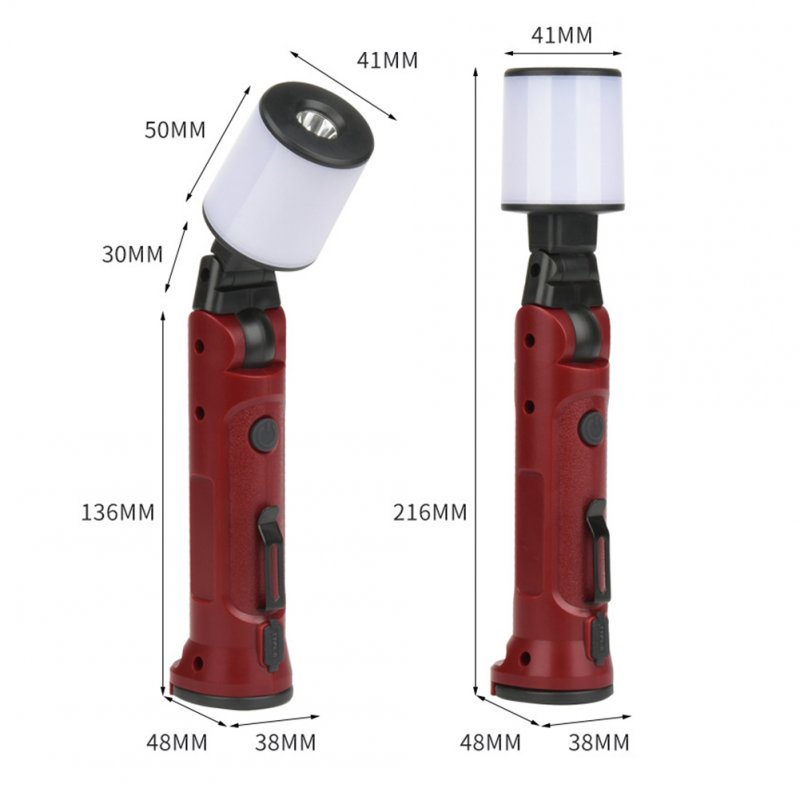10w Multifunctional LED Work Light Lantern 350lm High Brightness 360 Degree Rotation Mini Flashlight For Fishing BBQ Hiking 