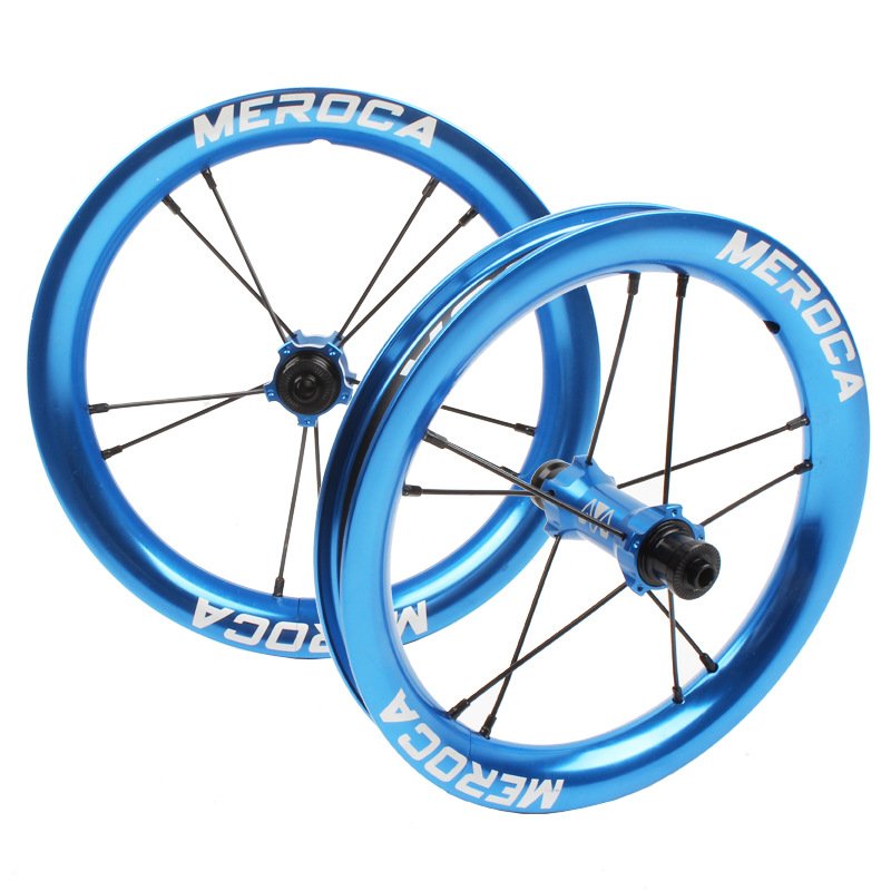 MEROCA Sliding Bike Wheel Set 12 inch wheelset K Bike S Balance Bicycle Modification High Rim circle 2 Bearing Palin Wheels Blue
