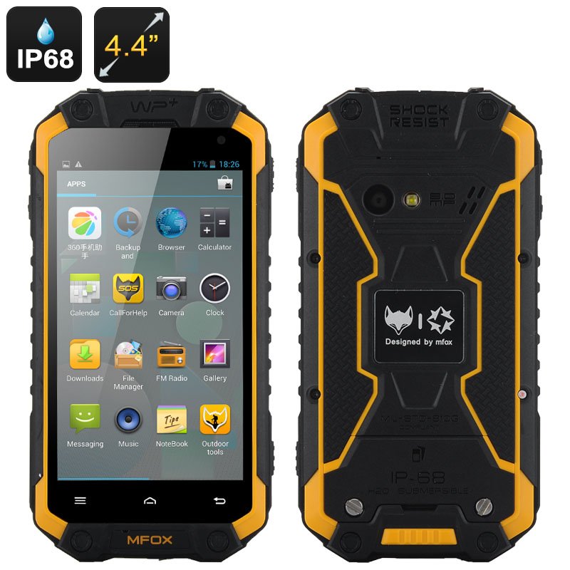 MFOX A5 Rugged Smartphone (Yellow)