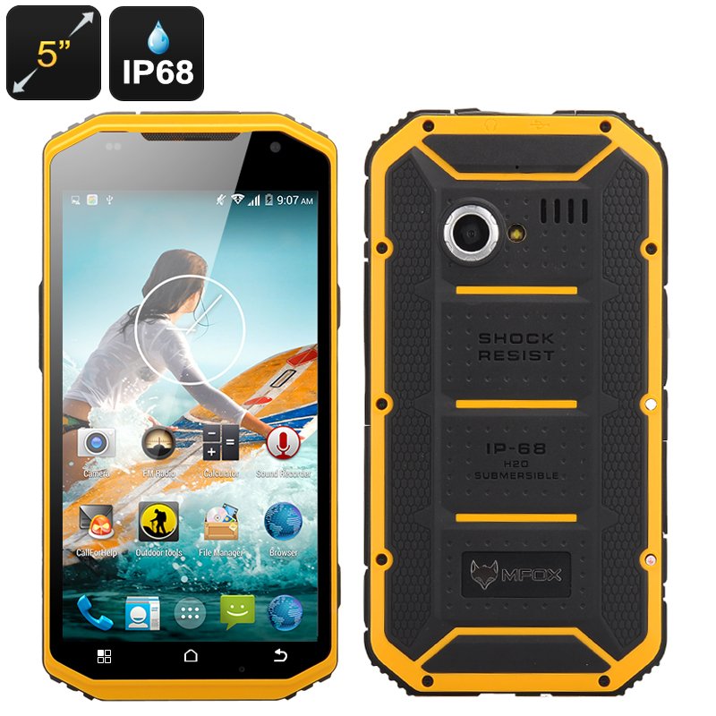 MFOX A6 Military Smartphone (Yellow)