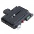 MH621 Quick Release Adapter Converter Plate Set Metal Professional Tripod for Giottos black