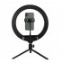 MJ26 Led Ring Selfie Light With Tripod Phone Holder Desktop Camera Circle Light With Multi Color Modes For Photography Makeup Live Stream 13 inches 33CM