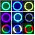 MJ26 Led Ring Selfie Light With Tripod Phone Holder Desktop Camera Circle Light With Multi Color Modes For Photography Makeup Live Stream 13 inches 33CM