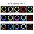 MJ26 Led Ring Selfie Light With Tripod Phone Holder Desktop Camera Circle Light With Multi Color Modes For Photography Makeup Live Stream 13 inches 33CM