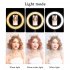 MJ26 Led Ring Selfie Light With Tripod Phone Holder Desktop Camera Circle Light With Multi Color Modes For Photography Makeup Live Stream 13 inches 33CM