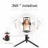 MJ26 Led Ring Selfie Light With Tripod Phone Holder Desktop Camera Circle Light With Multi Color Modes For Photography Makeup Live Stream 13 inches 33CM