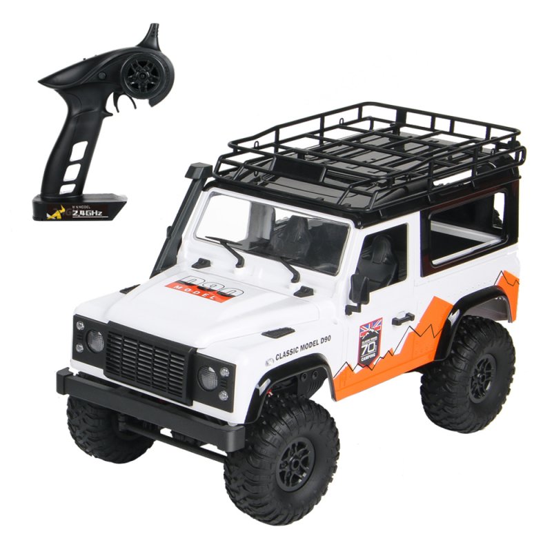 MN-99 2.4G 1/12 4WD RTR Crawler RC Car For Land Rover 70 Anniversary Edition Vehicle Model white_Single battery