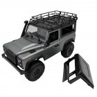 MN-99S 1/12 2.4G 4WD Rc Car W/ Turn Signal LED Light 2 Body Shell Roof Rack Crawler  Truck RTR Toy gray_Triple battery