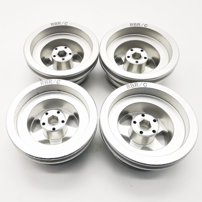 MN Model Metal Beadlock Wheels Rims for MN45 D90 91 96 99 99S 99A 1/12 Rc Car Model Spare Parts DIY  Silver_4PCS