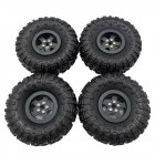 MN Model Metal Beadlock Wheel Rim Rubber Tires Set for MN45 D90 91 96 99 99S 99A 1/12 Rc Car Model <span style='color:#F7840C'>Spare</span> Parts DIY black_4PCS