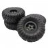 MN Model Metal Beadlock Wheel Rim Rubber Tires Set for MN45 D90 91 96 99 99S 99A 1 12 Rc Car Model Spare Parts DIY  black 4PCS