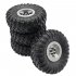 MN Model Metal Beadlock Wheel Rim Rubber Tires Set for MN45 D90 91 96 99 99S 99A 1 12 Rc Car Model Spare Parts DIY  Silver 4PCS