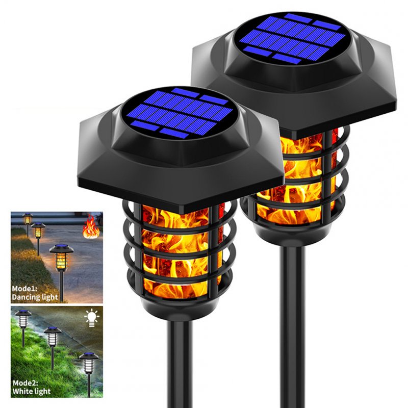 1 Pack/2 Pack/4 Pack Solar Dynaming Flame Lights Outdoor Waterproof Flickering Flame Torch Light Landscape Lamp For Lawn Patio Yard Garden 