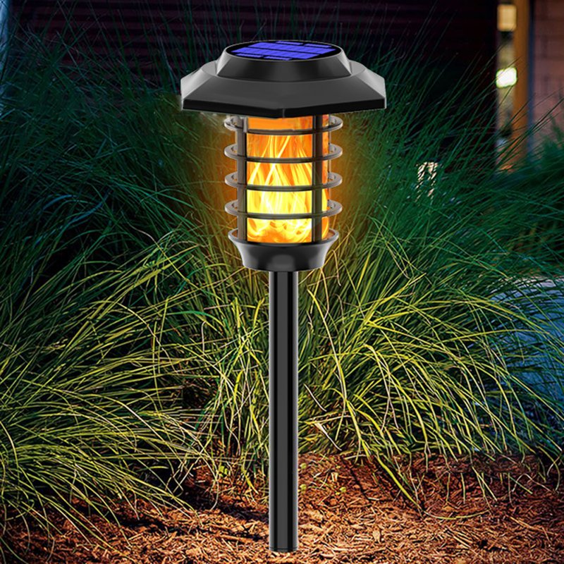 1 Pack/2 Pack/4 Pack Solar Dynaming Flame Lights Outdoor Waterproof Flickering Flame Torch Light Landscape Lamp For Lawn Patio Yard Garden 