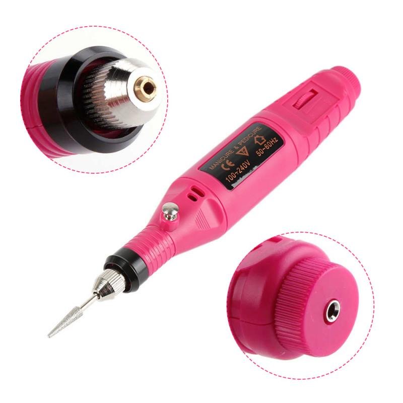 Professional Electric Manicure Machine Pen Pedicure Nail File Nail Tools 6 Bits Drill Nail Drill Machine Equipment 