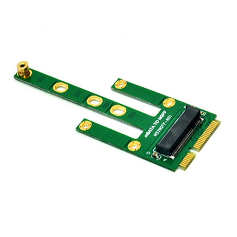 MSATA to M2 NGFF Adapter Converter Card 6.0 Gb / s NGFF M2 SATA Bus SSD B Key for mSATA Male Elevator M2 Adapter for 2230-2280 M2 SSD green
