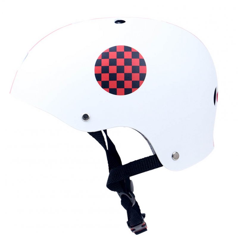 Skate Scooter Helmet Skateboard Skating Bike Crash Protective Safety Universal Cycling Helmet CE Certification Exquisite Applique Style white_M