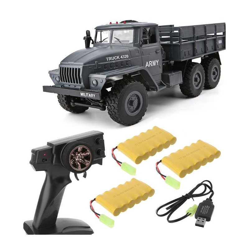 MZ YY2004 15KM/H 2.4G 6WD 1/12 Military Truck Off Road RC Car Crawler 6X6 Toys RC Models For Kids Birthday Gift Triple battery