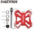 MZYRH Bicycle Aluminium Alloy Pedals Mountain Bike Bearing Super Light Pedals Cycling Parts red Special size