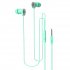 Macaron Color Wired  Headphones Stereo In ear Sports Headset Compatible For Android Iphone Huawei White