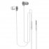 Macaron Color Wired  Headphones Stereo In ear Sports Headset Compatible For Android Iphone Huawei White