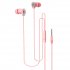 Macaron Color Wired  Headphones Stereo In ear Sports Headset Compatible For Android Iphone Huawei yellow