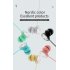 Macaron Color Wired  Headphones Stereo In ear Sports Headset Compatible For Android Iphone Huawei green