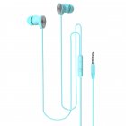 Macaron Color Wired  Headphones Stereo In-ear Sports Headset Compatible For Android Iphone Huawei blue