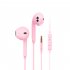 Macaron K08 Wired  Headphones  Noise Cancelling Stereo In ear Earphone  Sport Music Headset  With Mic 3 5mm Jack Universal Earpods pink
