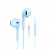 Macaron K08 Wired  Headphones  Noise Cancelling Stereo In ear Earphone  Sport Music Headset  With Mic 3 5mm Jack Universal Earpods blue