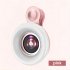 Macro Lens With Mini Clip Ring Light Portable Circle Light Macro Lens Attachment For Smart Phone Photography pink