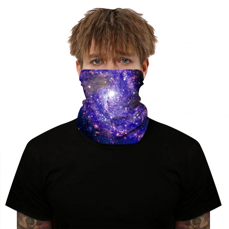 Magic Face Mask Headband Scarf Starry Sky 3D Digital Print Outdoor Insect-proof Holiday Turban BXHA035_One size